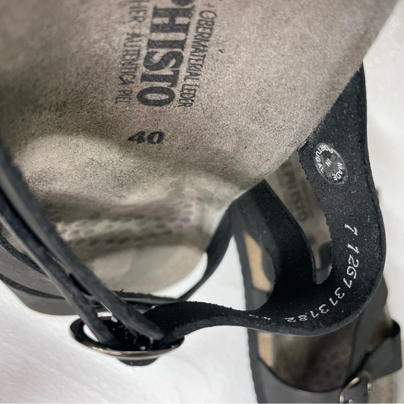 Mephisto Black Leather Sandals - Picture 4 of 5